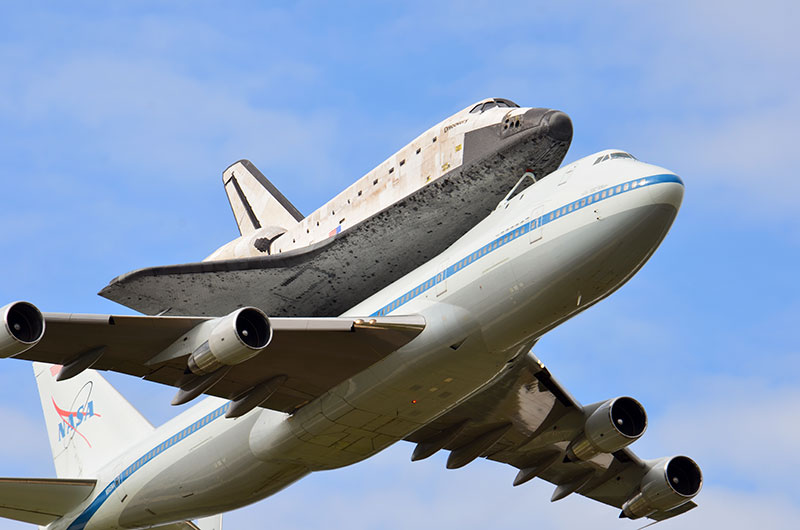 Space shuttle Discovery lands in Washington for Smithsonian display