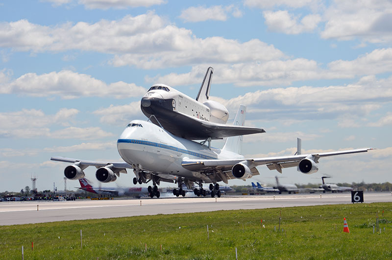 Space shuttle Enterprise lands in New York for museum display