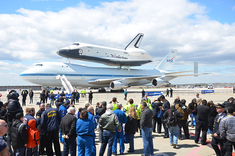 Space shuttle Enterprise lands in New York for museum display