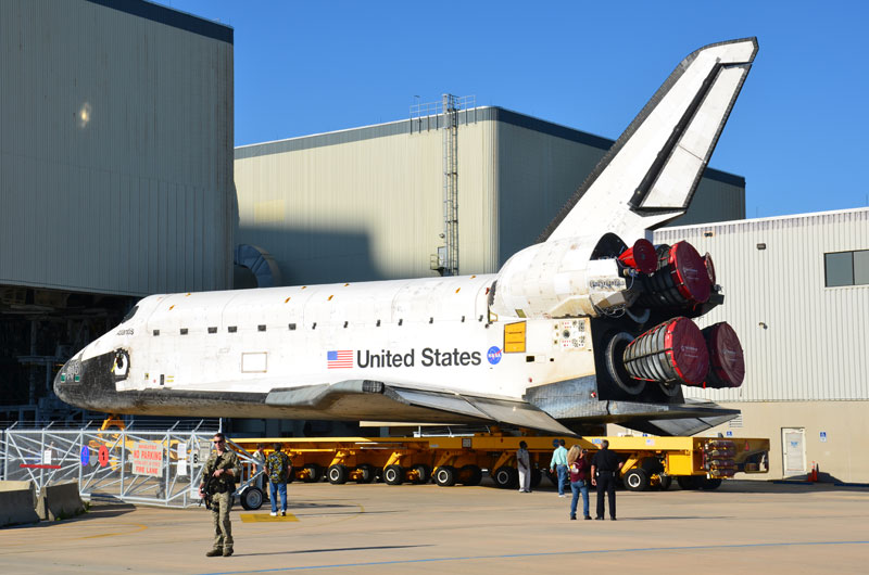 Atlantis departs hangar for final space shuttle flight