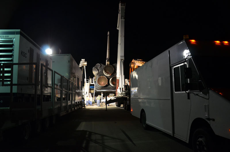 Post-last-landing walkaround of space shuttle Endeavour