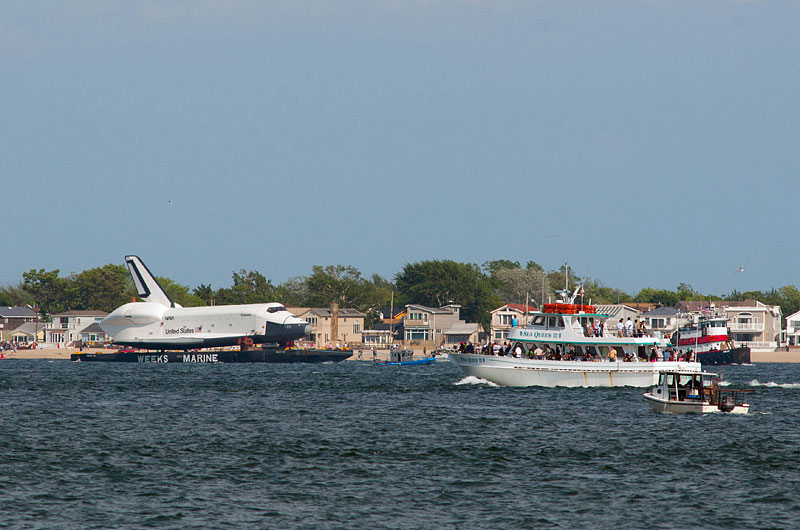 Space shuttle at sea: Enterprise sails for NYC's Intrepid, via New Jersey