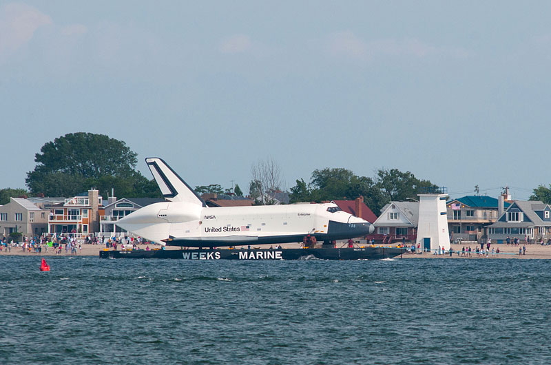 Space shuttle at sea: Enterprise sails for NYC's Intrepid, via New Jersey