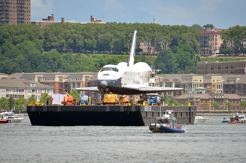 Space shuttle at sea: Enterprise sails for NYC's Intrepid, via New Jersey