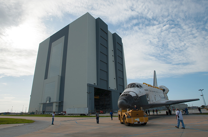 Trading places, space shuttles meet nose-to-nose for a final time