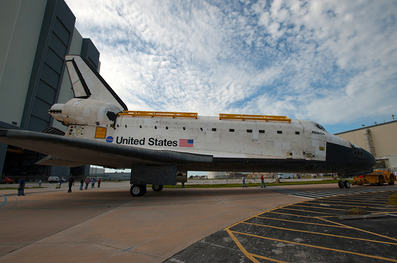 Trading places, space shuttles meet nose-to-nose for a final time