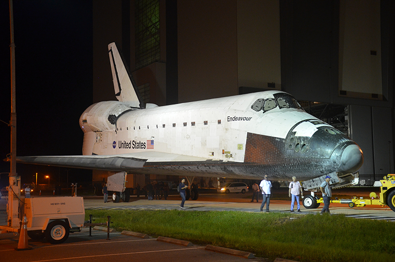 Space shuttle Endeavour mounted on 747 jet for final flight to L.A.