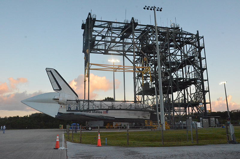 Space shuttle Endeavour mounted on 747 jet for final flight to L.A.