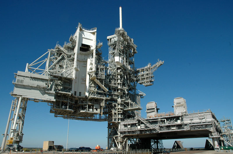 Space shuttle launch pad 'cleaned' of historic towers