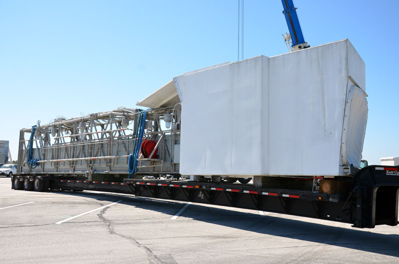 Historic space shuttle launch pad parts arrive in Houston