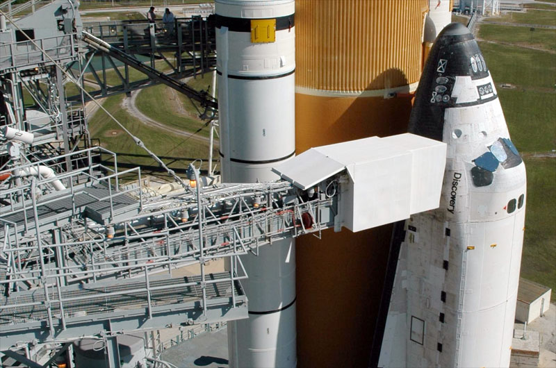 Historic space shuttle launch pad parts arrive in Houston